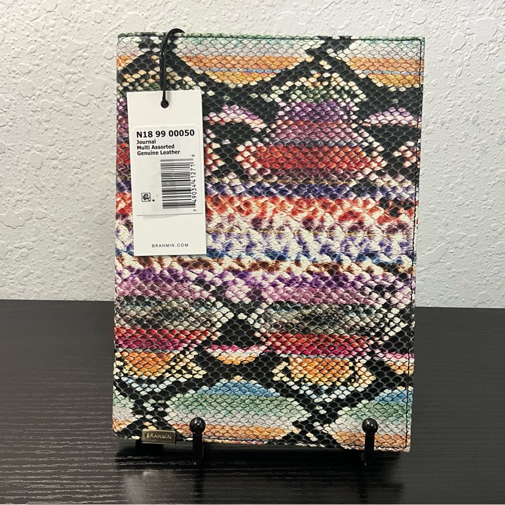 Brahmin Journal EMBER VERACRUZ MULTICOLOR SNAKE PRINT  Rare HTF …NWT